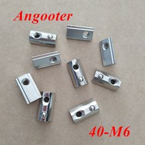 M6 T 스프링 너트 40-M6 반원형 탄성 50 개 4040 시리즈 매치용 슬롯 8mm 알루미늄 프로파일, 한개옵션0