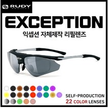 [자체제작] 루디프로젝트 익셉션 EXCEPTION 고글 호환/리필/스페어 렌즈, 편광미러변색 (반투명→실버미러)