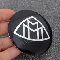 자동차 휠 커버 4개 벤츠 마이바흐 휠 캡 56mm 로고 튜닝 악세사리 용품, 4개-56mm - 블랙
