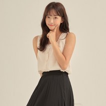 [로엠] 버튼 장식 민소매 블라우스 (2colors)_RMBLA37R15