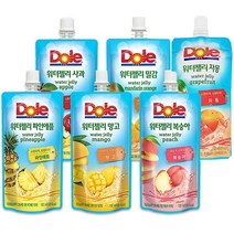 Dole 돌 워터젤리 6종 130mlx30개, 1개, 복숭아10개+사과10개+망고10개