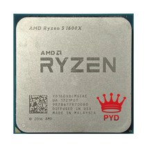프로세서 AMD Ryzen 5 1600X R5 3.6 GHz 6 코어 12 스레드 CPU 프로세서 95W L3 16M YD160XBCM6IAE 소켓 AM4 라이젠 중고 씨피 호환, 단일옵션