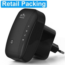 무선 wifi 리피터 wifi Extender 300mbps 라우터 wifi 신호 증폭기 wi fi 부스터 장거리 wi-fi 리피터 액세스 포인트, 협력사, EU 플러그, 오리지널 박스 - 블랙