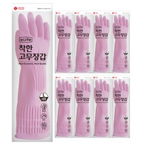 롯데이라이프 착한 고무장갑 대, 핑크, 9개