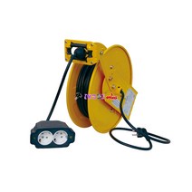 삼국산업 코릴 자동전선릴 ALE-215N 케이블릴 공업사전선릴 2구 자동권취 15m 벽고정전선릴 1.5sq*3c 삼국 전기선 자동릴선 리드선 작업선 연장선 전기연장선