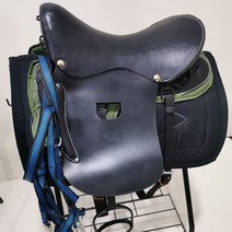 독마장비 말안장 풀 세트 승마 용품 몽골 안장 수제, 블랙 소가죽 3화 아미 안장 + 블랙큰사이즈