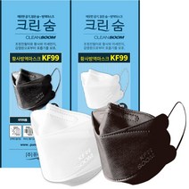 [퓨어텍-직영] 크린숨 보건용마스크 KF99 N99 대형 25매 황사 초미세먼지 차단 방역 100% 국산원자재 국내생산 공장직영, 화이트, 40매