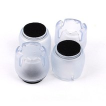 투명 원형 의자발캡 식탁다리커버 4P 층간소음 긁힘방지 소파 침대 책상 테이블, 원형-대