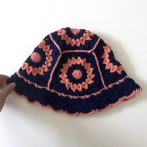 샘플세일 뜨개질 여름 모자 완제품, 데이지모티브햇(키즈베이지)