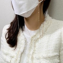 [KT알파쇼핑]마스크스트랩 구슬비즈 체인 마스크줄 마스크끈 MST42, 로즈골드_W7559D2