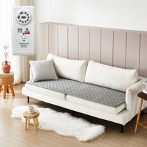 더안 쇼파전기매트 4인용전기방석 온열방석 그레이, 150X200(CM)-분리난방[타이머]
