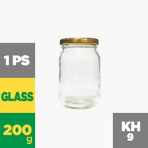 KH9 200g 잼병 수제청 과일청 유리병, 플라스틱러그-흰색