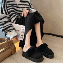 일이오 여성 여자 따듯한 어그슬리퍼 털 안감 겨울 키높이 털슬리퍼