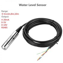 액체 레벨 센서 트랜스미터 물 탱크 압력 정수압 컨버터 미터, 4-20mA Output, 2M Range 5M Cable