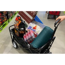 감성 캠핑웨건 손수레 카트 캠핑트레일러 원터치 접이식 다용도 캠핑용 구르마 수레, 밀리터리카키