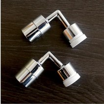 실버 720도 범용 탭 aerator 회전 물 절약 플라스틱 수도꼭지 스프레이 헤드 세면기 탭 익스텐더 어댑터, 2개 실버