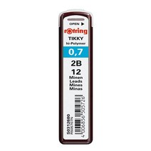 ROtring Tikky 샤프 심 리필 0.7mm 2B 10개 (심 120개)150639, 2b_0.7mm
