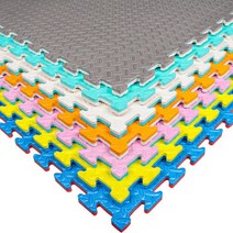 충격방지 퍼즐 조립 방음 매트 충격흡수 소음방지 소음 흡수재, 고밀도블루파우더리프패턴1장