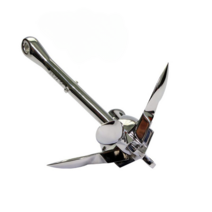 배 낚시 개인 고무보트 로프 닻 파워 폴대 후크 선박, 8kg 스테인레스 닻+20m 로프