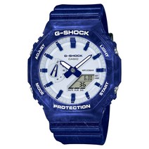 G-Shock by Casio 남성용 GA2100BWP-2A 블루 아날로그-디지털 시계 타임피스