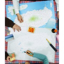 별도표기 국산 제주도 여행지도(84.1cm×59.4cm) 제주 여행 관광 지도 전국 여행 준비물, 단품, 단품