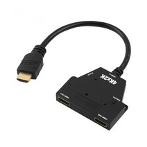 HDMI 4K 2K 2대1 모니터 동일화면 분배기 듀얼모니터 동시화면 출력복제 확장불가