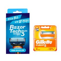 레이저테크 (면도날클리너) + 질레트 퓨전5 매뉴얼 면도날 4입, 1개세트