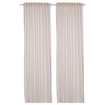 이케아 뷔모트 커튼한쌍 화이트 베이지 스트라이프 120x250cm 폴리에스테르68% 면32%