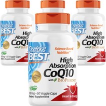 닥터스베스트 하이 앱솔션 CoQ10 100mg 베지 캡 비건, 60개입, 4개, 60정