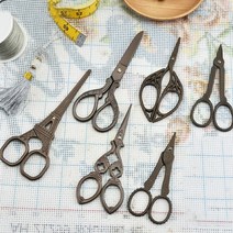 빈티지 공예 엔틱 자수 DIY 미니 가위 다꾸 다이어리꾸미기, F (ET-170)