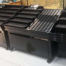 철제 경사 평대 마트 빵 과일 매대 펜트리 우드 선반, 타입 D 940x920mm