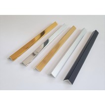 ㄱ자 몰딩 15mm 2.4M (코너몰딩 재료분리대 인테리어몰딩), 은광