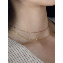헤이즐 18K 골드 실목걸이 925 은목걸이
