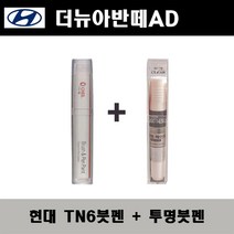 현대 더뉴아반떼AD TN6 더데님 주문붓펜 + 투명붓펜 자동차 도색 차량용 카페인트, TN6 더데님 주문붓펜+투명붓펜(모비스)