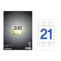 폼텍 투명라벨21칸5매 IC-3105(5매 잉크젯용 63.5x38.1mm), 1