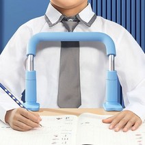 책상 자세 보정기 굽은 어깨 독서 도우미 허리 고정 목결림 등굽음 스트레칭기구, 블루