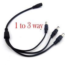 DC12V 쪼개는 도구 연결 관 케이블 1 여성에 2 3 4 8 남성 방법 힘 연장 코드 2.1*5.5mm Y 모양 철사 CCTV 사진기, [03] 1 To 3 Ways, 03 1 To 3 Ways