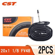 자전거타이어 CST 자전거 내부 튜브 20 인치 451 휠셋 부틸 고무 카메라 타이어 20X1 18 1 38 프레스타 슈레이더 2 피스, [01] 20, [01] 2PCS 20x1 1 8 FV48