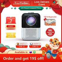 [메가허브]빔프로젝터Touyinger-ET31 안드로이드 UST 프로젝터 5G 와이파이 2GB RAM 4k 디코딩 저렴한 휴, 한개옵션0