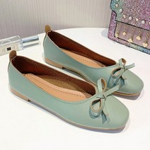 명브띠 여자 큐티코 리본 단화 봄용 플랫슈즈