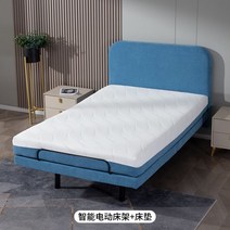베드 침대 모션 각도조절 Kangfu 낭만적 인 지능형 전기 무중력 집은 옆 서스펜션 매트리스없이 싱글 더블 침대를 완전히 자동으로 들어 올릴 수 있습니다, 1500mm 2000mm, 파란색_다른