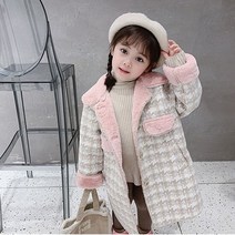주니유니 달콤이카라코트 아동코트 체크코트 아동아우터