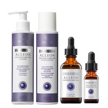 아클레온 퓨리파잉 클렌저 200ml + 스킨로션 200ml + 모공앰플 55ml +모공세럼 15ml 증정 여드름화장품 3종 세트, 1set