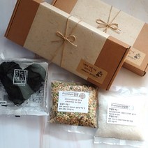 어린이집 유치원 생일상 3종 고급선물-(하트미역+잡곡+함초소금/천일염)단체선물-어린이집 생일답례품 돌잔치 칠순 조문 퇴임 학원 입학 졸업 답례품 팔순 감사답례품, 하트미역+잡곡+천일염