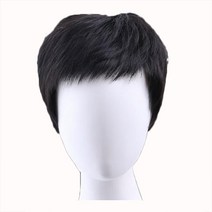 키밍 짧은머리 남자 부분가발 H3380, 블랙