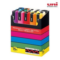 미쯔비시) POSCA 유니 포스카 마카세트 PC 5M15색