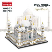 Mirco 스트리트 뷰 Taj Mahal Palace 모델 빌딩 블록 MOC 유명한 옥스포드 건축 장식 벽돌 남아 어린이 장난감 선물, 01.CN, 04.4063개 박스X