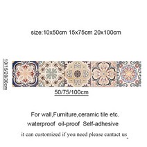 morocco 욕실 자체 접착 모자이크 타일 스티커 방수 주방 backsplash에 벽 스티커 diy nordic modern home decoration, 6, 15x75cm