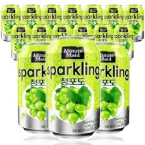 코카콜라 미닛메이드 스파클링 청포도 345ml x 24캔 1021460, 코카 미닛스파클링 사과 345ml(2