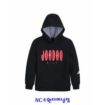플레이키즈프로(NC수원터미널점)봄상품-쥬니어사이즈(140-170)-프렌치테리 소재-그래픽 조던레터링으로 포인트를 준 풀오버후드티셔츠(N223SW302P-BK)